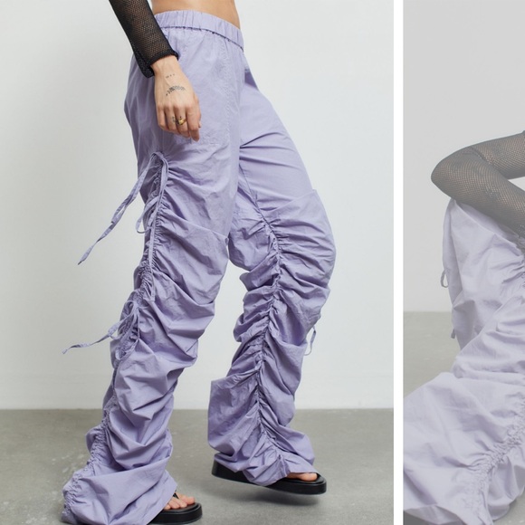 Urban Outfitters Purple Track Pants with Relaxed Fit - Picture 2 of 3
